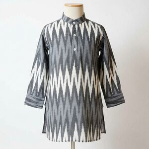 New boys Traditional Ikkat Cotton Kurta   4-5 Yr slim fit